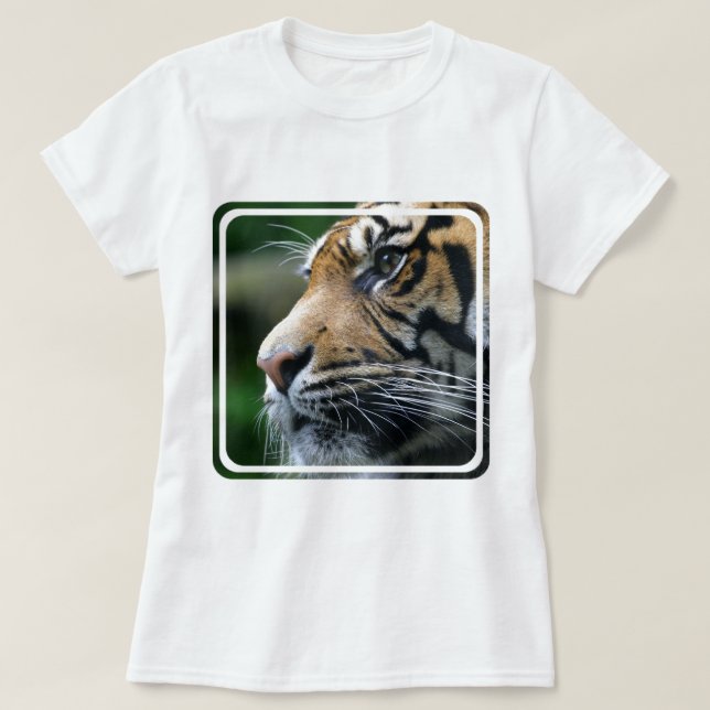 Camiseta Las señoras de la imagen del tigre cupieron la (Diseño del anverso)
