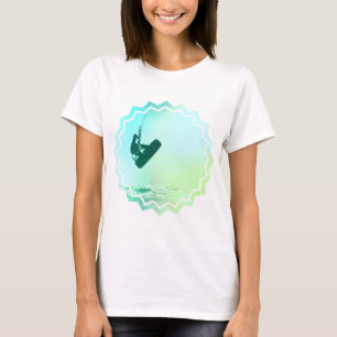Camiseta Las señoras del aire de Kiteboarding cupieron la