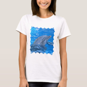 Camiseta Las señoras del delfín de Bottlenose cupieron la