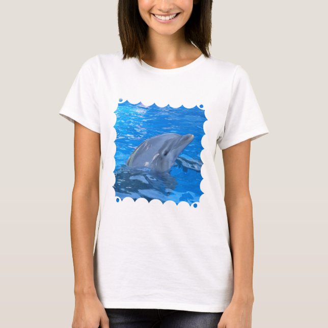 Camiseta Las señoras del delfín de Bottlenose cupieron la (Anverso)