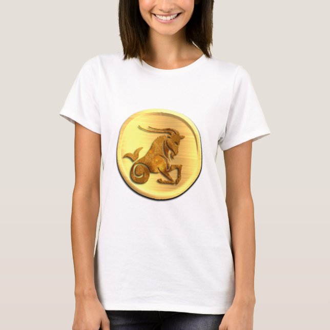 Camiseta Las señoras del zodiaco del Capricornio cupieron (Anverso)