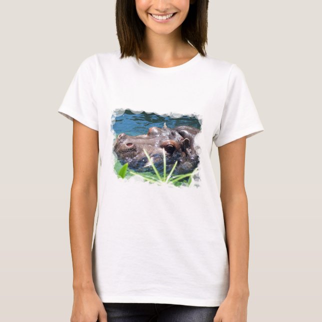 Camiseta Las señoras hambrientas del hipopótamo cupieron la (Anverso)