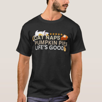 Camiseta Las siestas de gato calabaza es un buen día de acc
