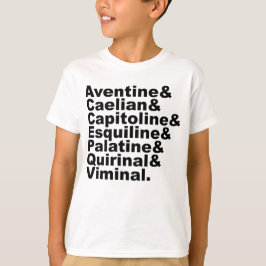 Camiseta Las siete colinas de Roma famosas por la historia