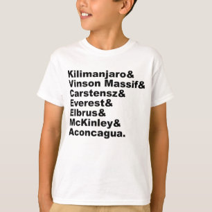 Camiseta Las Siete Montañas Más Altas De Cada Continente