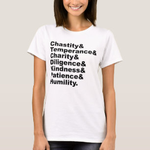 Camiseta Las Siete Virtudes Hechas Populares Por La Biblia
