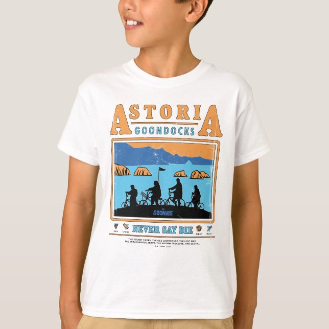 Camiseta Las siluetas tontas sobre el muelle de Astoria (Anverso)