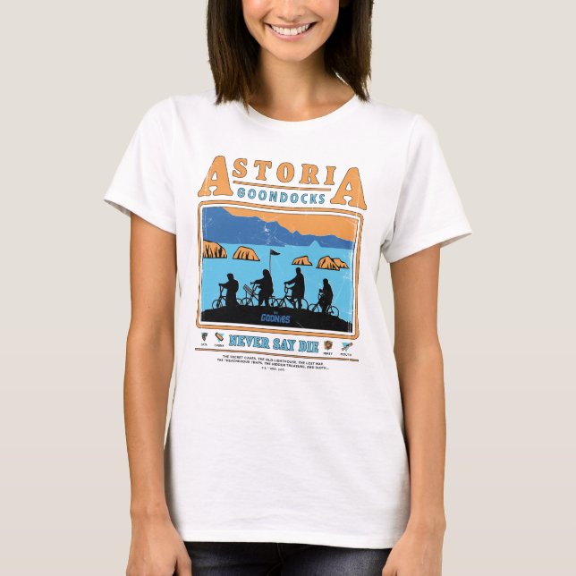 Camiseta Las siluetas tontas sobre el muelle de Astoria (Anverso)