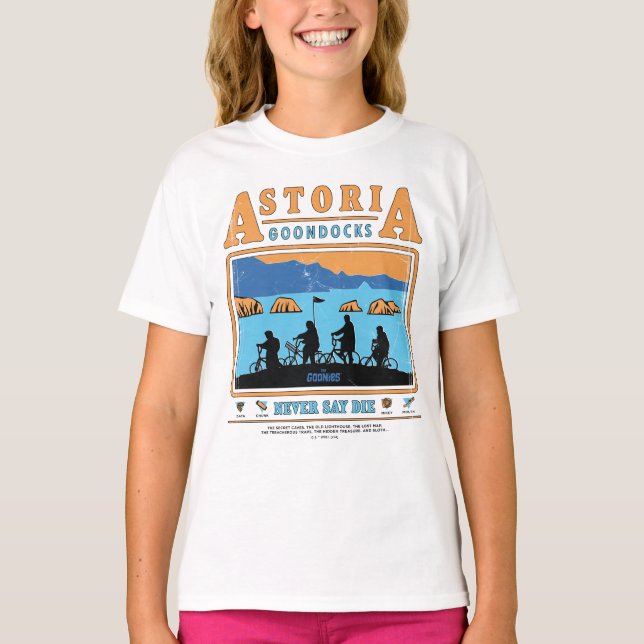 Camiseta Las siluetas tontas sobre el muelle de Astoria (Anverso)