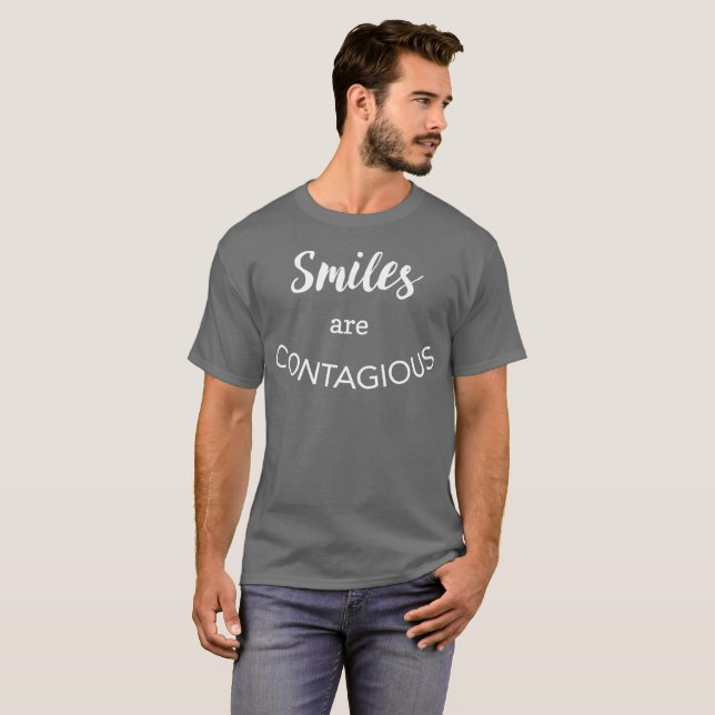 Camiseta Las sonrisas son humor de motivación de la (Anverso completo)