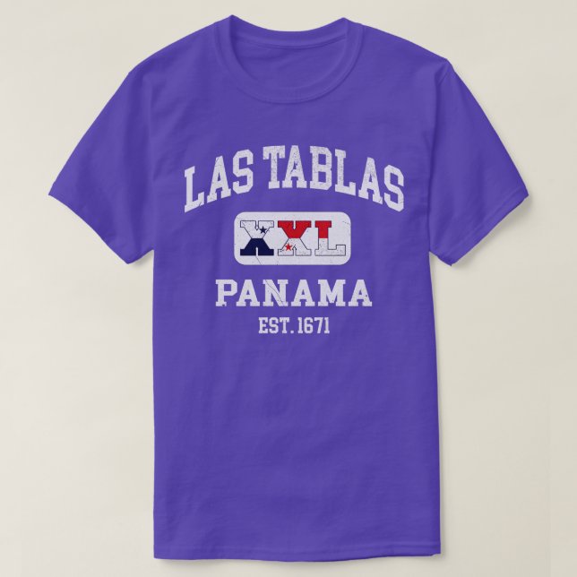 Camiseta Las Tablas Panamá XXL Diseño atlético 1 (Diseño del anverso)