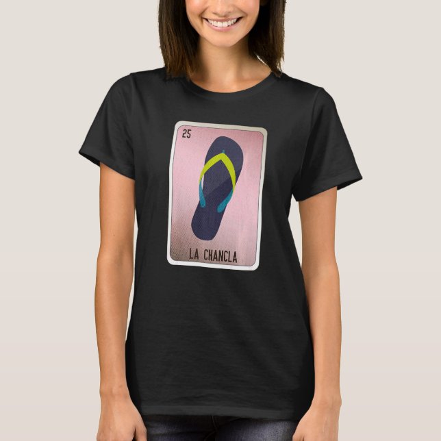 Camiseta Las tarjetas de bingo de la jerga mexicana La Chan (Anverso)