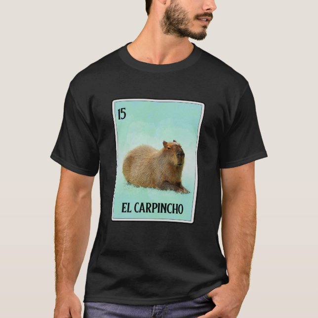 Camiseta Las tarjetas mexicanas de capibara de El Carpincho (Anverso)