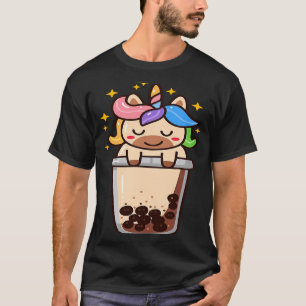 Camiseta Las tazas de unicornio bebiendo Boba Tea Meme Meme