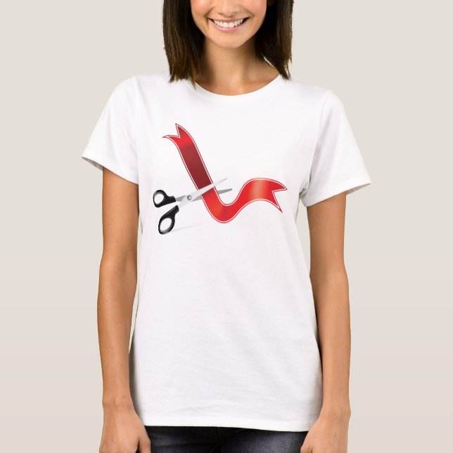 Camiseta Las tijeras de la celebración de la gran apertura  (Anverso)