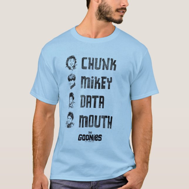 Camiseta Las tonterías | Chunk, Mikey, Data, Mouth (Anverso)
