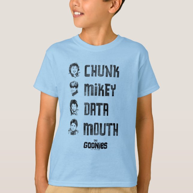 Camiseta Las tonterías | Chunk, Mikey, Data, Mouth (Anverso)
