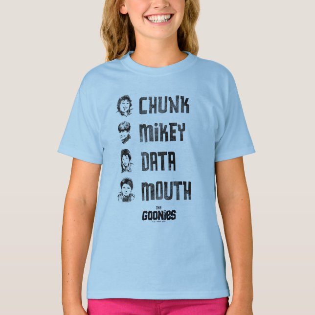 Camiseta Las tonterías | Chunk, Mikey, Data, Mouth (Anverso)
