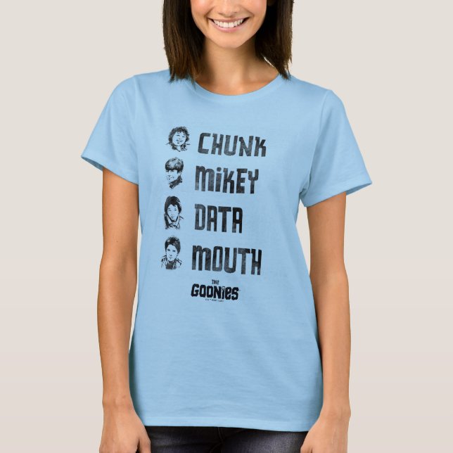 Camiseta Las tonterías | Chunk, Mikey, Data, Mouth (Anverso)