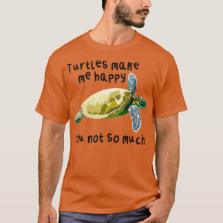 Camiseta Las tortugas me hacen feliz tortuga