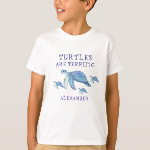 Camiseta Las tortugas son terribles tortugas de mar para ni
