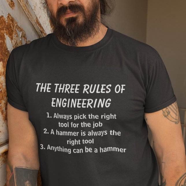 Camiseta Las tres reglas divertidas de la ingeniería (Subido por el creador)