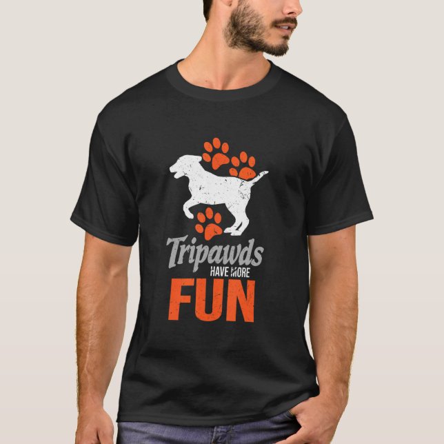 Camiseta Las Tripas Tienen Más Divertido Tonto De Perro De  (Anverso)