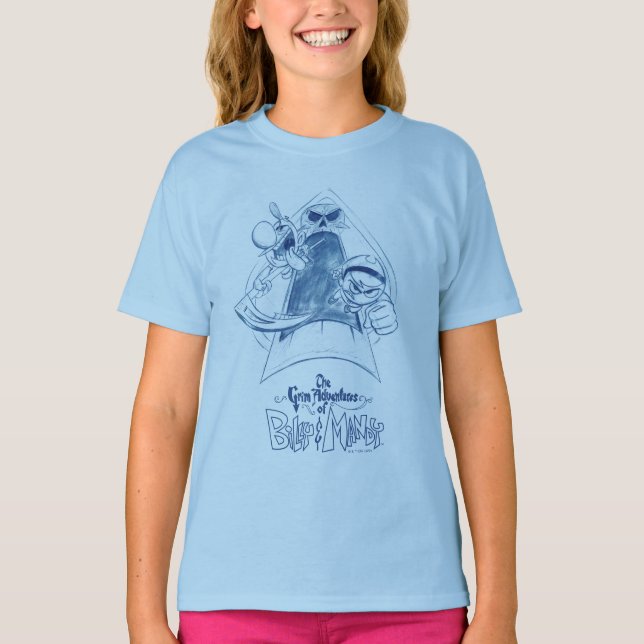 Camiseta Las tristes aventuras de Billy & Mandy Sketch Art (Anverso)