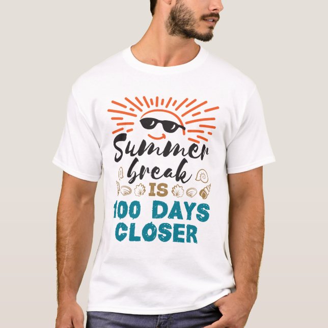 Camiseta Las vacaciones de verano se acercan a los 100 días (Anverso)