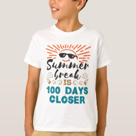 Camiseta Las vacaciones de verano se acercan a los 100 días