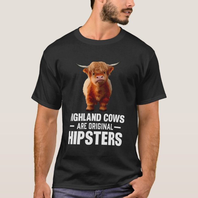 Camiseta Las Vacas Altas Son Hipsters Originales (Anverso)