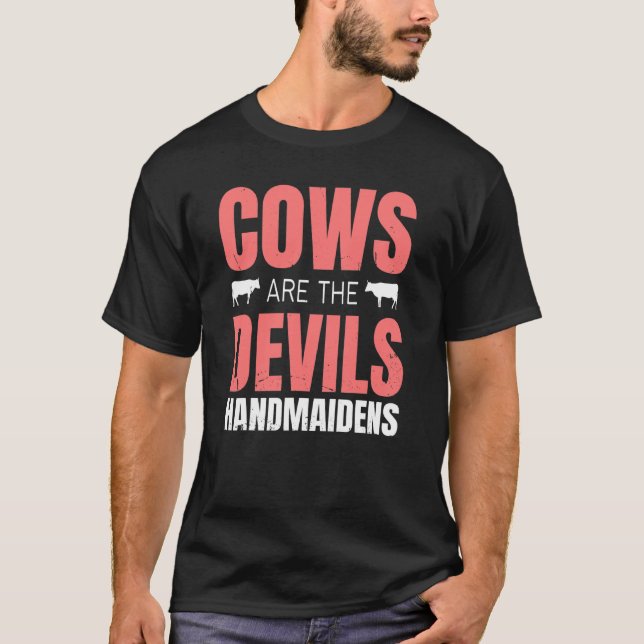 Camiseta Las Vacas Granjas De Vaca Son Las Hecheras De Mano (Anverso)