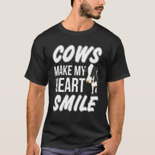 Camiseta Las vacas hacen que mi corazón sonríe ropa de past