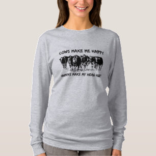 Camiseta Las vacas me hacen feliz, los humanos me lastiman