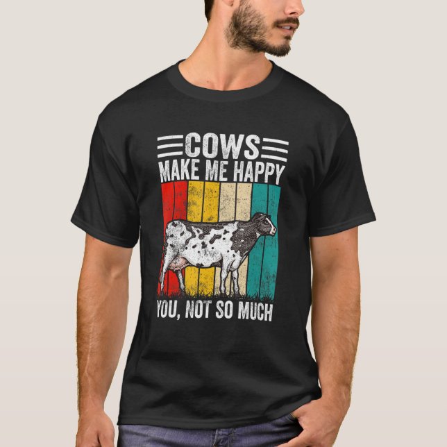 Camiseta Las vacas me hacen feliz, no tanto agricultor de c (Anverso)