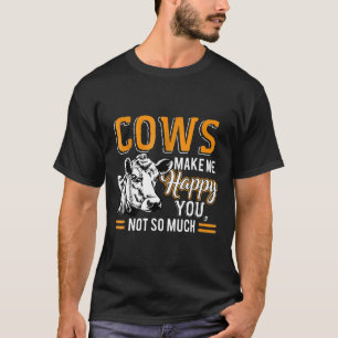 Camiseta Las Vacas Me Hacen Feliz Tú No Tanto Vegana Vegeta