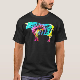 Camiseta Las Vacas Me Hacen Feliz Vaca Agricultora Día de