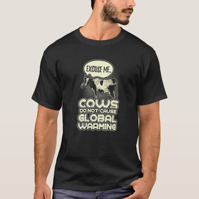 Camiseta Las vacas no causan el calentamiento global que en (Anverso)