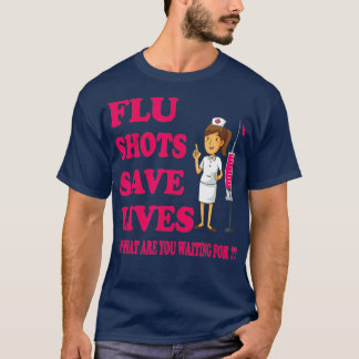 Camiseta Las vacunas contra la gripe salvan vidas Médicas m