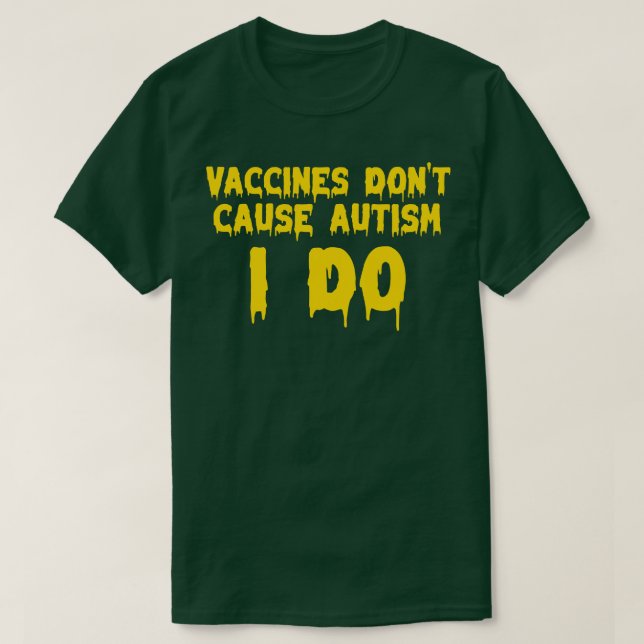 Camiseta Las vacunas no causan autismo (Diseño del anverso)
