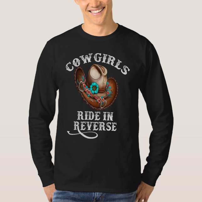 Camiseta Las Vaqueras Montan en Reversa (Anverso)