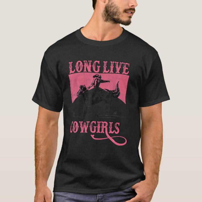 Camiseta Las Vaqueras Viven Howdy Rodeo Western Country Sou (Anverso)