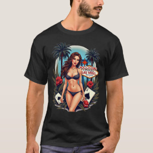 Camiseta Las Vegas Bikini Chicas tarjetas de regalo Tee de 