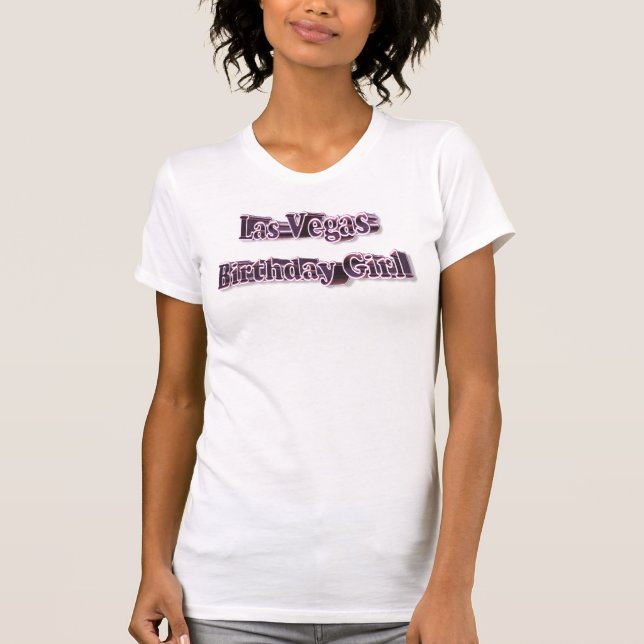 Camiseta Las Vegas Birthday Chica Ladies Casual Scoop (Anverso)