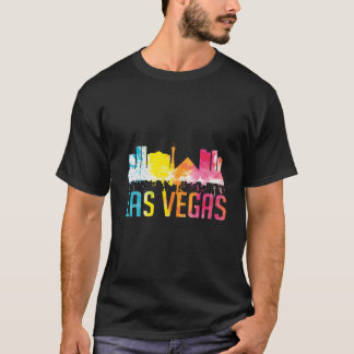 Camiseta Las Vegas Nevada Acuarela del horizonte de la ciud