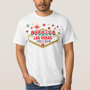 Camiseta Las Vegas: Pareja casada con vacaciones en Nevada