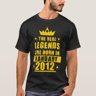 Camiseta Las verdaderas leyendas nacen en la retro de enero