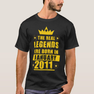 Camiseta Las verdaderas leyendas nacen en la retro de enero