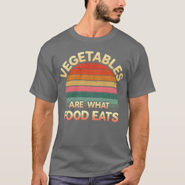 Camiseta Las verduras son lo que come la comida chico (Anverso)