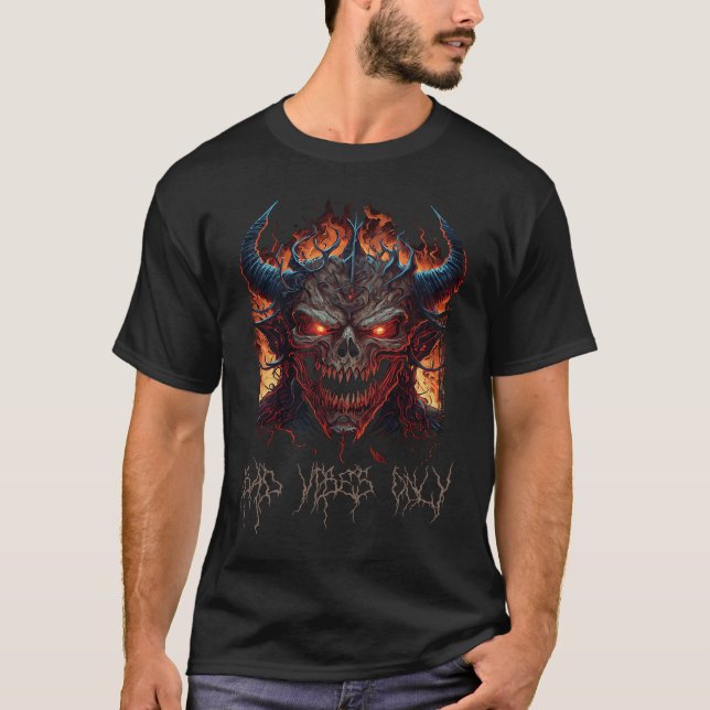 Camiseta Las Vibes Malas Sólo Cita Al Mal Demonio Monster S (Anverso)
